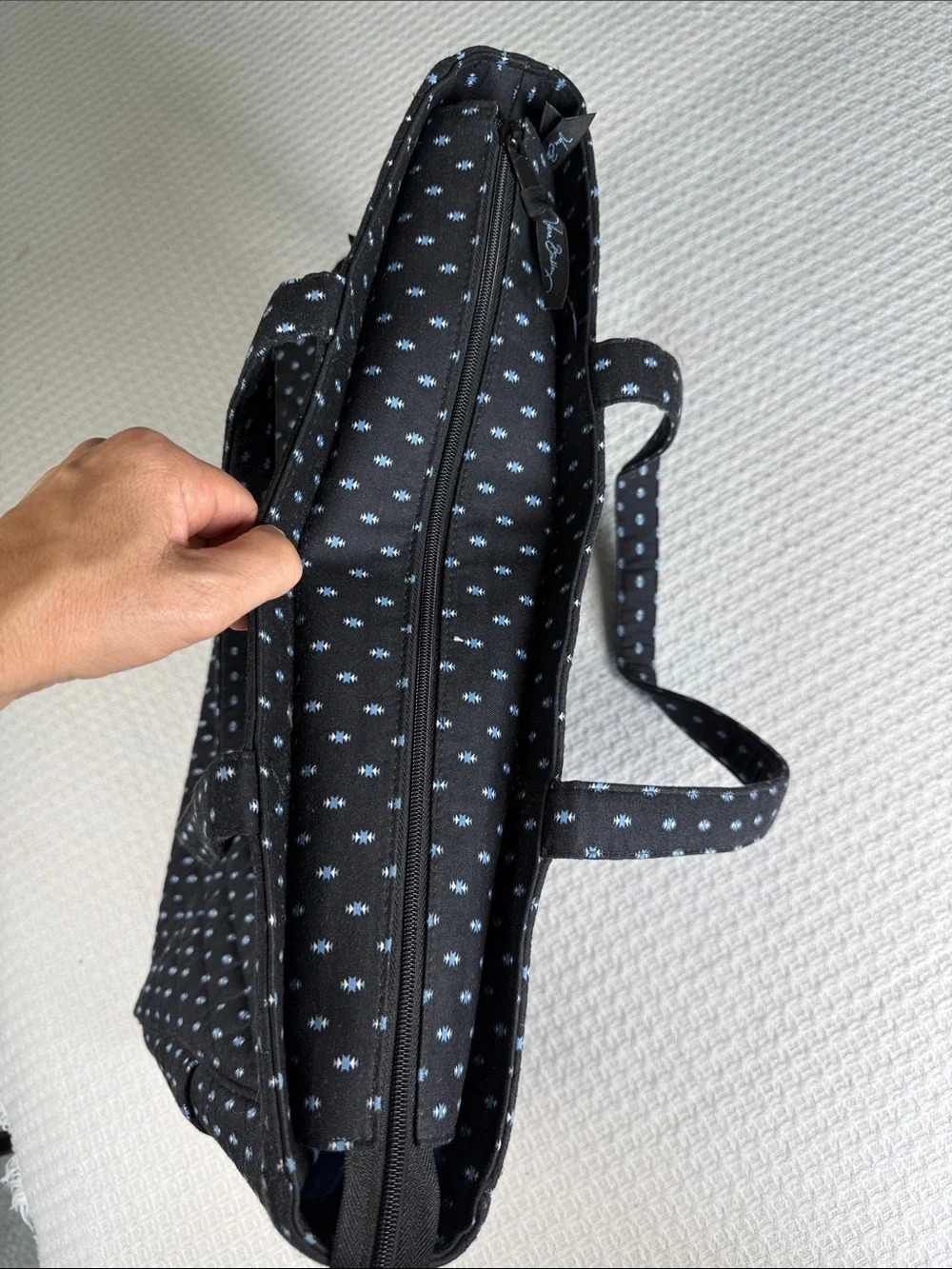 Vera Bradley Metropolitan travel laptop bag in Alpine Black pattern